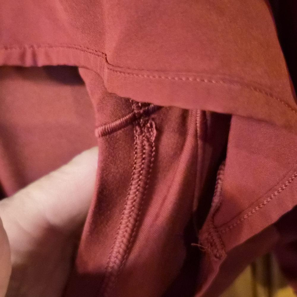 Women's Aerie Offline Athletic Shorts in Maroon - Picture 2 of 4